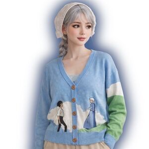 Firm! Rare! Studio Ghibli Howl's Moving Castle Sophie & Howl Women's Cardigan